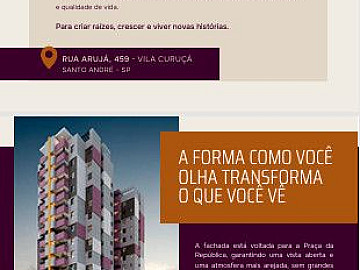 Apartamento 02 Su�tes ou 03 dorms Vila Curu�� Santo Andre-SP